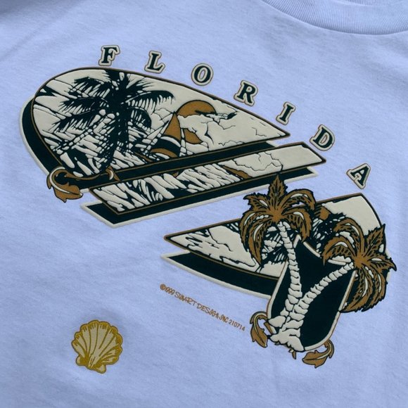 Vintage 1999 Florida Travel Tee - Puff Print Graphic - Picture 3 of 4